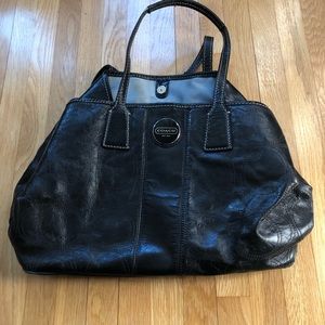Coach black leather purse